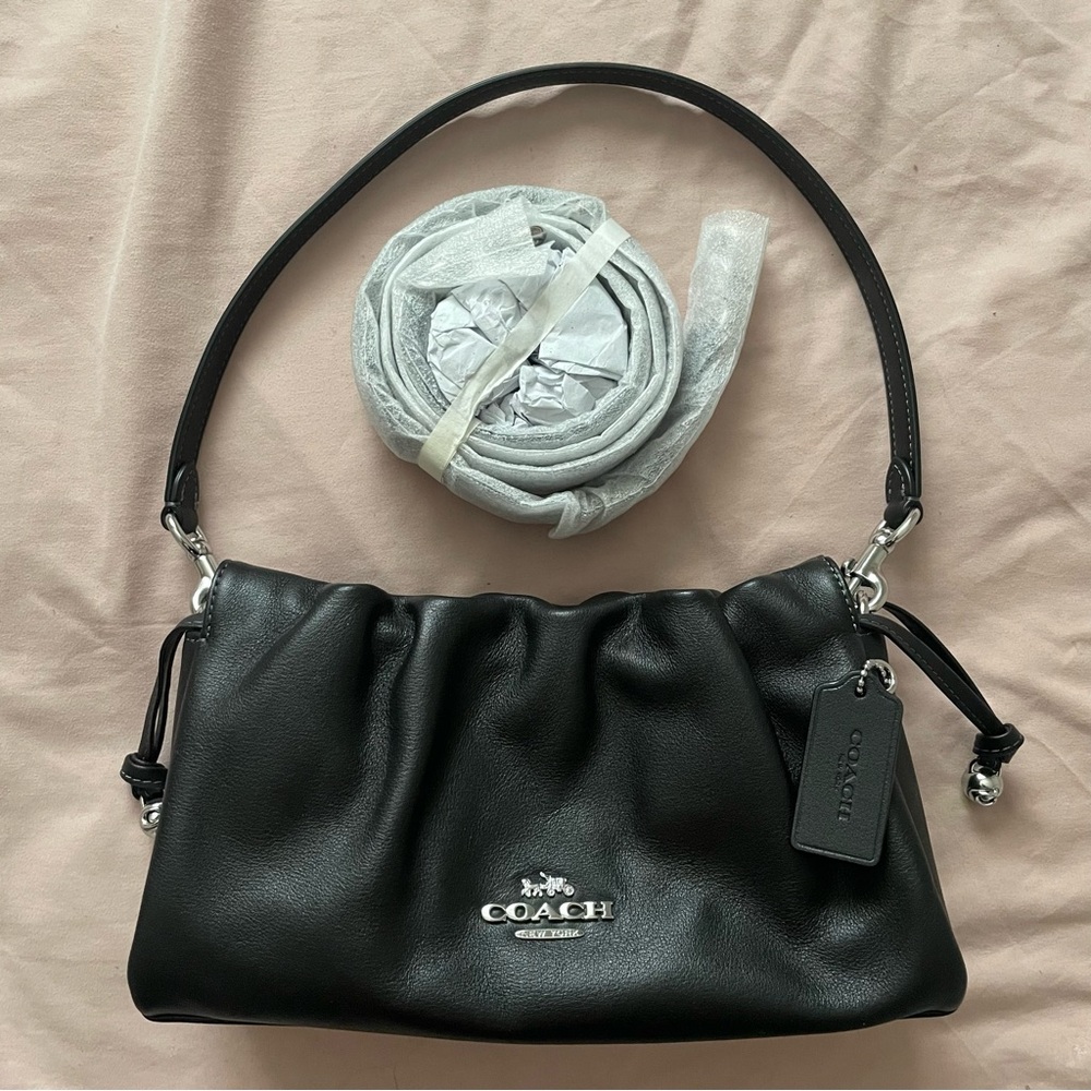 Coach Black Leather Shoulder Bag